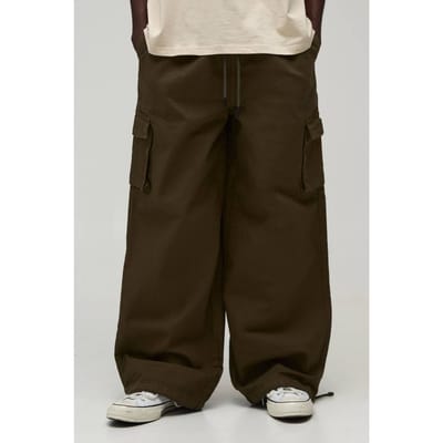 Parachute Fit Elasticated Cargo Trousers | Olive | Size XS