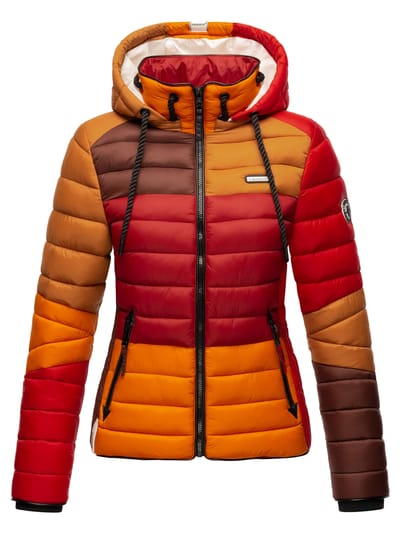 Navahoo Lulana Multikulti dames gewatteerde jas – Licht, kleurrijk & trendy