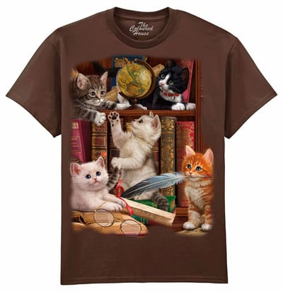 Katten Kittens In The Library The Coloured House T-shirt M