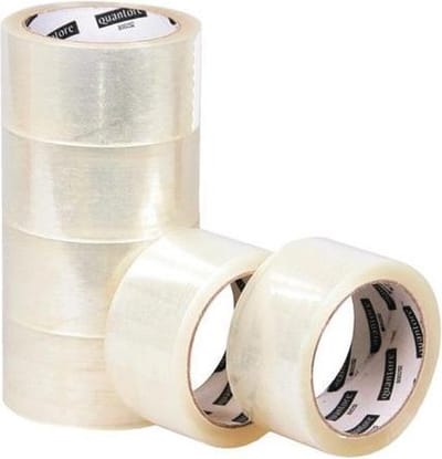 Verpakkingstape Quantore 50mmx60m PP transparant | 6 stuks