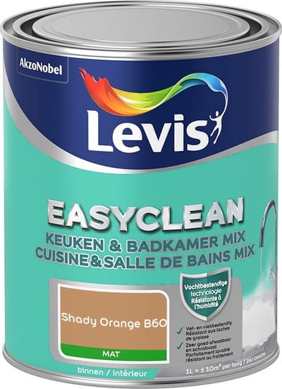 Levis - Easyclean Keuken & Badkamer Mix - Shady Orange B60 - Mengverf - 1 L
