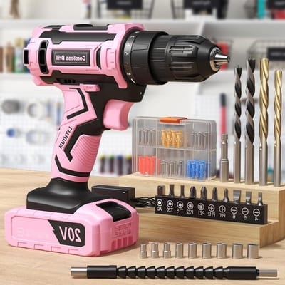 Draadloze schroevendraaier 20 V met 85 accessoires, 42 N.m koppel, 2000 mAh batterij en LED verlichting voor veelzijdig gebruik