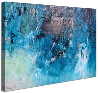 Schilderij - Metaalschilderij -Reiger in het water, 80x120cm, 3D schilderij