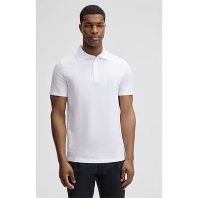 Poloshirt Fisher, witte piquéstof