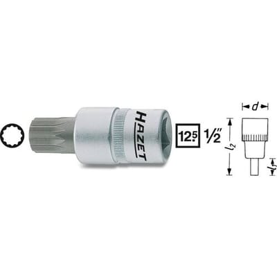 Hazet 990-16 990-16 Dopsleutel-bitinzet 1/2 (12,5 mm)