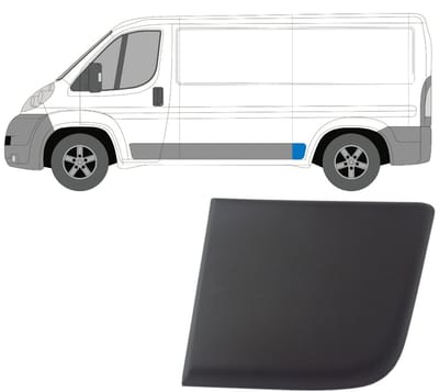 Achterste zijlijst sierlijst voor Peugeot Boxer 2006-2018 / Links