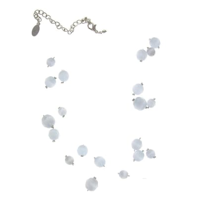 Behave ketting - Facet geslepen zweef kralen - Nikkelvrij - Modeaccessoire