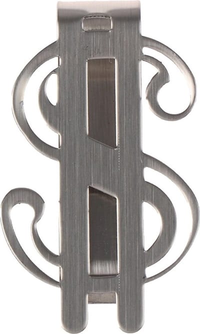Fako Bijoux® - Geldclip Dollar - Moneyclip Dollar - RVS - Staal - 29x48cm