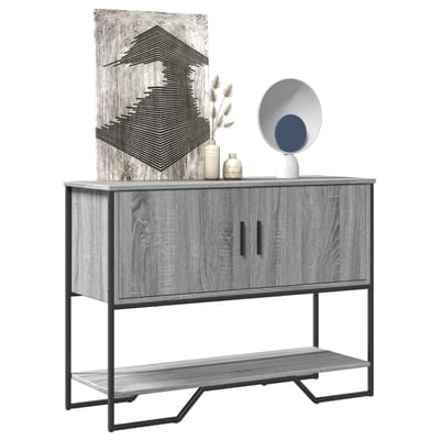 vidaXL - Wandtafel - 100x35x74,5 - cm - bewerkt - hout - grijs - sonoma - eikenkleurig