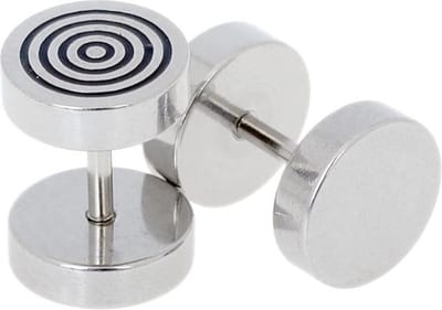 Heren oorbellen Fake Ear Plug Hypnotise