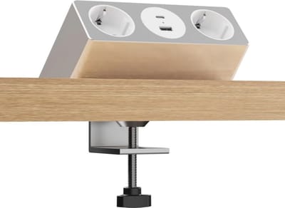 Meervoudig tafelstopcontact met USB A/C - 2 x 230 VAC, flexibele montage, kabelmanagement