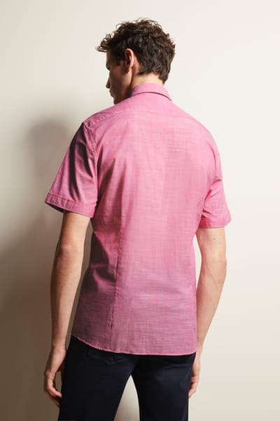 Bugatti Herren Overhemd met korte mouwen en button-down kraag