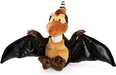 Zachte Dinosaurus Speelgoed - Knuffel Dino Pluche Dinosaurus - Kinderkamer Decoratie - Gemaakt van Gerecycled Materiaal - 35 cm - Bruin