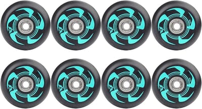 Set van 8 Inlineskate Wielen (72/76/80mm, 90A) met ABEC 9 Lagers