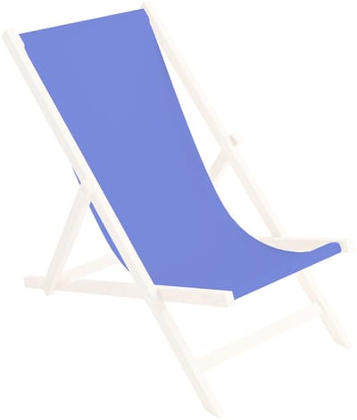 FEROCITY Vervangend Doek voor Strandstoel – Houten Opklapbare Ligstoel – Polyester Canvas – 110 x 45 cm – Blauw