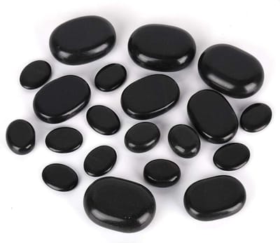 20 stuks basalt hot stone massagestenen set voor complete voetmassages - Hot Stone Set