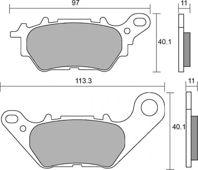 Plaquette de frein Perftec pour Scooter Yamaha 250 Ypr X-Max Abs 2017 à 2020 AR Neuf