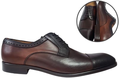 Stravers-Nette Derby Herenschoenen Grote Maten Veterschoenen Bruin Maat 48