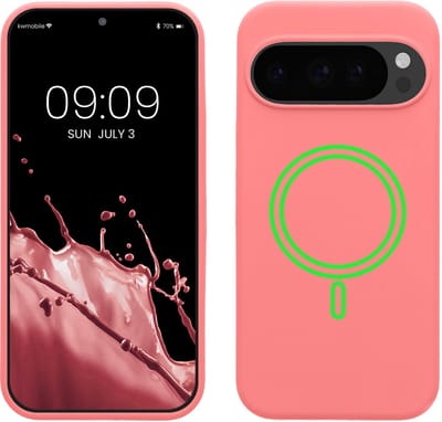 kwmobile telefoonhoesje geschikt voor Google Pixel 10 / Pixel 10 Pro - Hoesje met magneet compatibel met MagSafe - Smartphone case in Pastelkleurig koraal