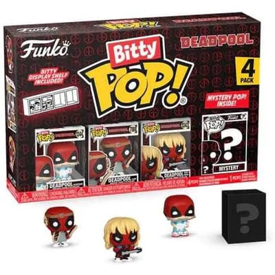 Verzamelaarsbeeldje Funko Deadpool Bitty POP! Vinyl Sleepover (x4)