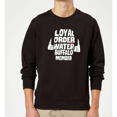 The Flintstones Loyal Order Of Water Buffalo Member Sweatshirt - Black - S