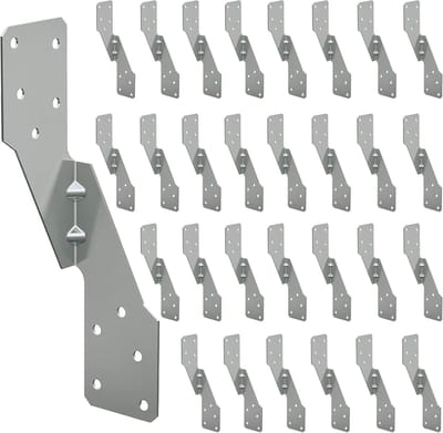 Versterkingsbandjes - Bevestigingsbeugels - Dakversteviging - Verzinkt staal - 30 stuks - Zilver