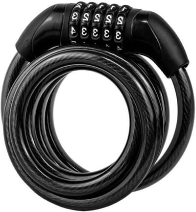 Kabelslot Fiets - Combinatieslot - Beveiliging Outdoor - 5-cijferig instelbaar - 1 meter - Zwart