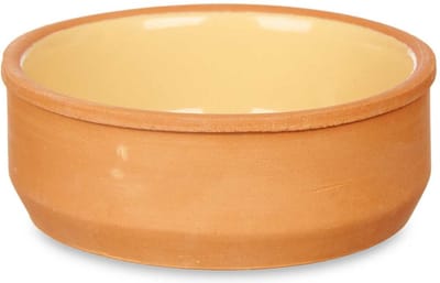 La Dehesa Tapas/creme brulee serveer schaaltjes - set van 6x - terracotta - geel - 12 x 4 cm