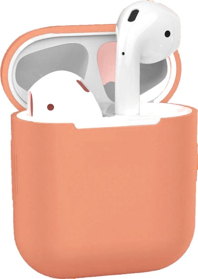 AirPods Hoesje voor Apple AirPods 1 & 2 – Zalmroze - Siliconen Beschermende Case
