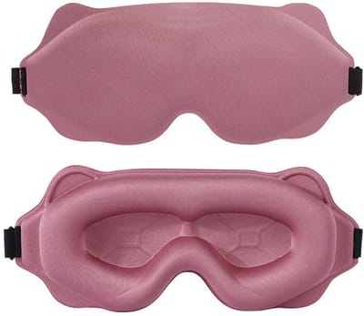 Slaapmasker Roze - 3D Gestructureerd - Volledig Verduisterend - Ademend - Verstelbaar