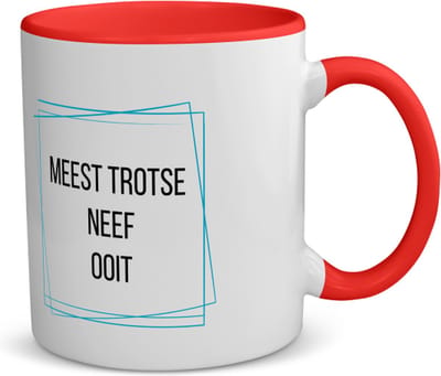 Akyol - meest trotse neef ooit koffiemok - theemok - rood - Neef - trotse neef - verjaardagscadeau - verjaardag - cadeau - cadeautje voor neef - neef artikelen - kado - geschenk - gift - 350 ML inhoud