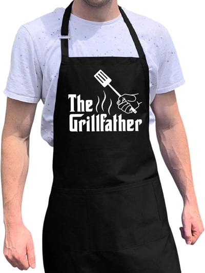 Grappig BBQ Schort voor Mannen - Cadeau voor Echte Echtgenoten - Koken & Grillen