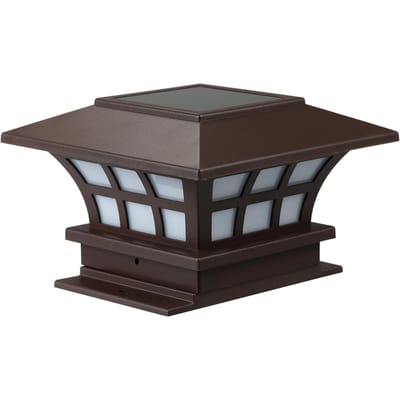 1W énergie solaire LED jardin cour borne pilier lumière lampe extérieure contrôle de la lumière sensible blanc