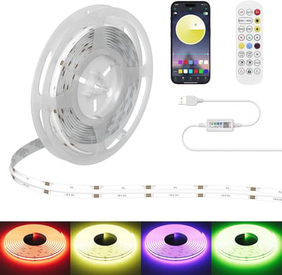 RGB LED Strip 1m met Bluetooth App Controller - Kleurveranderende Flexibele Strips voor TV, Slaapkamer en Feestdecoratie