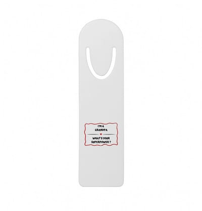 Hacebo® - I'm a grandpa what's your superpower? metalen boekenlegger - Opa - opa met superkracht - verjaardag - cadeautje voor opa - opa artikelen - kado - geschenk Bladwijzer boekenleggers - 12.7 cm x 3.2cm