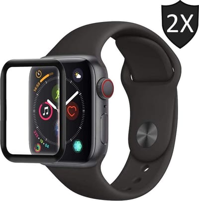 Screenprotector geschikt voor Apple Watch 38mm Series 1/2/3 - Full Screen Cover Volledig Beeld - 2 Stuks