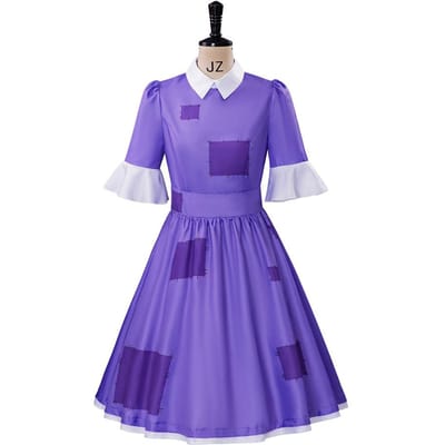 Het Geweldige Digitale Circus Ragatha Cosplay Kostuum Voor Volwassen Vrouwen Pomni Geprint Jurk Halloween Podium Optreden Kleding M purple