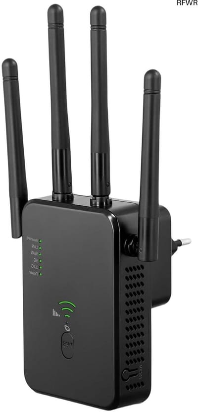 RFWR® Krachtige wifi-repeater met 1200 Mbps snelheid en dual band ondersteuning voor optimale dekking