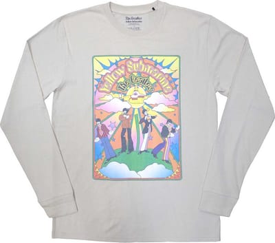 The Beatles - Yellow Submarine Tracklist Longsleeve shirt - S - Creme
