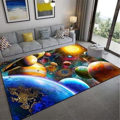 Ruimte Planeet Tapijt Sterrenhemel Tapijt In De Woonkamer Tapijt Illusie Tapijt Woondecoratie Slaapkamer Mat Kinderen Tapijt Gebied Tapijt 80x120cm gray