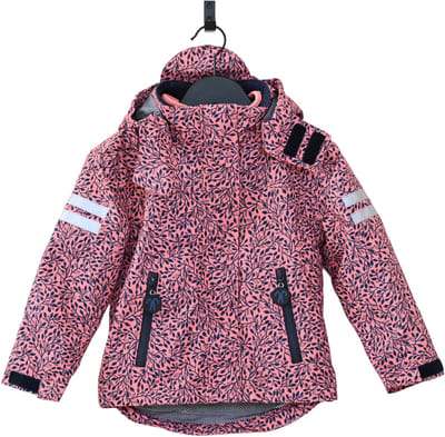 Ducksday - vierseizoensjas met uitritsbare fleece - regenjas - waterdicht - meisje - Pip - maat 158/164 - 12 jaar