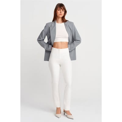 Hoge Taille Plooien Flared Broek