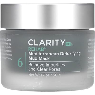ClarityRx, Rehap, Mediterranean Detox Mud Mask, 1.7 oz (50 g) gray