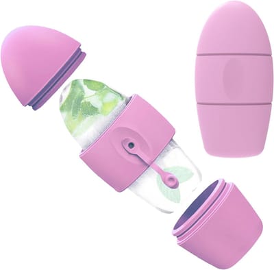 Famanu – Verbeterde ice face roller – Massageapparaat voor gezicht en ogen – Verkleint poriën – Zwart