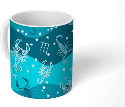 Mok - Koffiemok - Schorpioen - Zodiac - Patroon - Mokken - 350 ML - Beker - Koffiemokken - Theemok