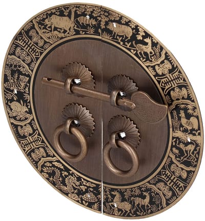 Dailygoods- Deurgreep Vintage Ronde Vorm - Messing Kastgreep - Meubelgreep - Dubbele Deuren - Kledingkast - Dressoirdeur - Kastknop