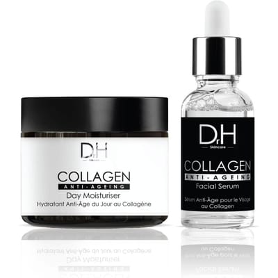 Anti-veroudering Collageen Gezichtsserum 30ml + Collageen Anti-veroudering Dagcrème 60ml