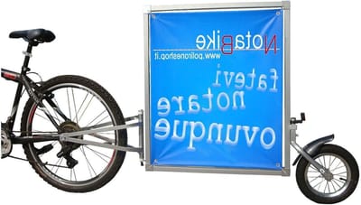 Fietskar Reclame - Mobiele Reclame - Straatmarketing - Blikvanger - 1 Meter Hoog - Blauw