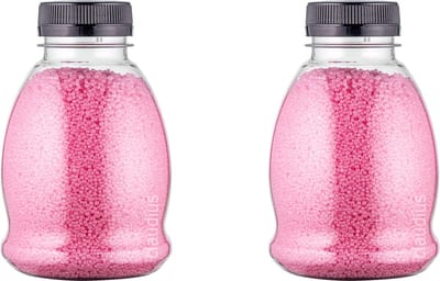 Badkaviaar Rozen - 225 gram - Fles met zwarte dop - set van 2 stuks - bad parels voor in bad