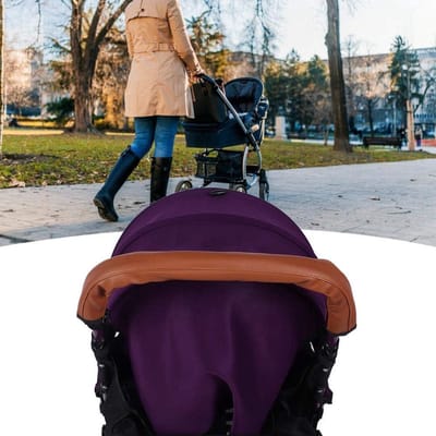 Kinderwagen handgrepen hoes - Zacht en wasbaar - Bruin - Baby kinderwagen accessoires met ritssluiting